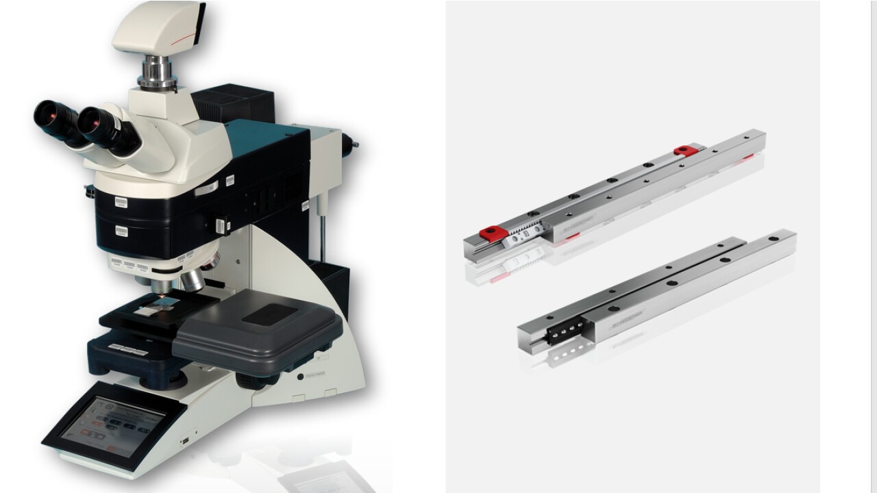 Mikroskope - Linearführungen mit Rollen oder Kugeln, optional mit integrierter Käfigzwangssteuerung