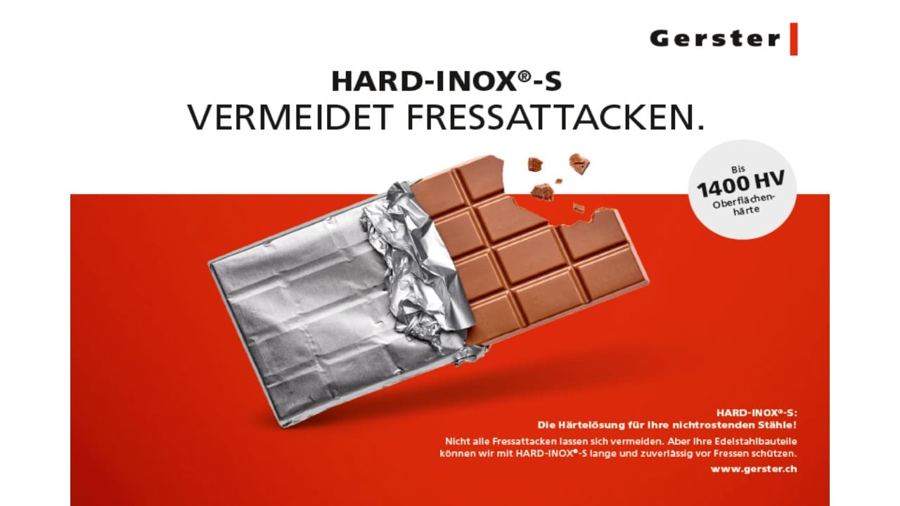 HARD-INOX-S: die Härtelösung für Ihre nichtrostenden Stähle.